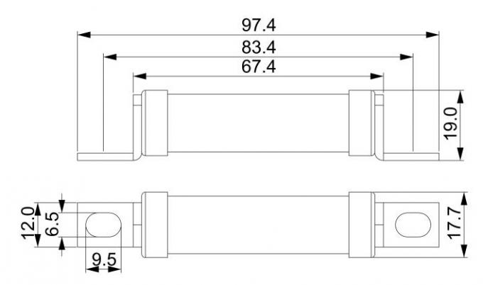 DC1000Vの陶磁器の速い打撃のヒューズBS88は高い破損容量のヒューズを中国製溶かす