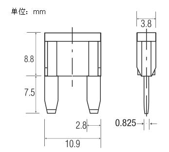 小さい小型速い打撃のヒューズDC32V 4Ampの自動車刃のヒューズはヒューズで中国製差し込む