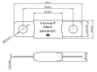 低い破損容量のヒューズのための高い現在の自動車ヒューズDC32V DC58V DC80V