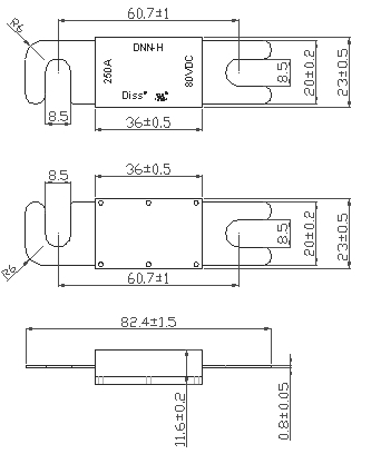 エネルギー蓄積のSysteのヒューズに加えられるDissmann ULの証明のヒューズの低電圧80VDCのヒューズ