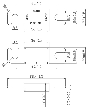 エネルギー蓄積のSysteのヒューズに加えられるDissmann ULの証明のヒューズの低電圧80VDCのヒューズ