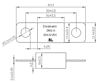 DC80VDCの陶磁器のヒューズのエネルギー蓄積 システム ヒューズULのための小型サイズのボルト ヒューズは証明した