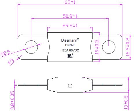 DC80V Dissmannの自動車ヒューズ媒体の平らなプラグ・ヒューズは陶磁器のヒューズを中国製ボルトで固定した
